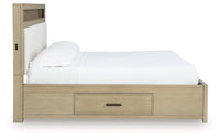 Calmoro Queen Bookcase Bed;Gray