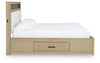 Calmoro Queen Bookcase Bed;Gray
