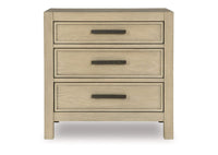 Calmoro Three Drawer Night Stand;Gray