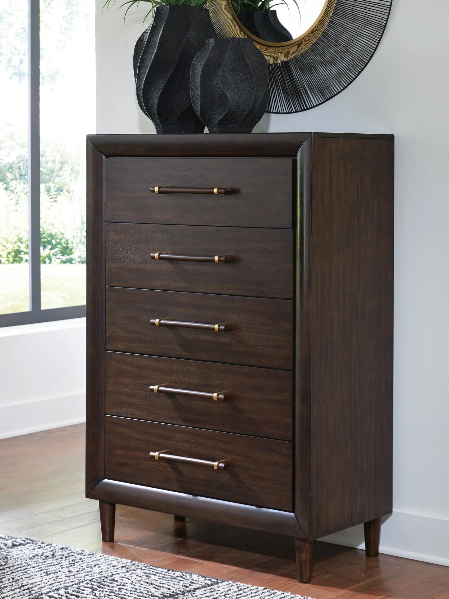 Dantenton Chest of Drawers;Merlot