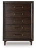 Dantenton Chest of Drawers;Merlot