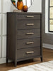 Westonfort Five Drawer Chest;Espresso