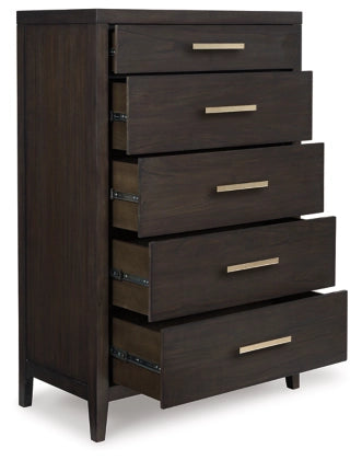 Westonfort Five Drawer Chest;Espresso