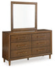 Lyncott Dresser and Mirror; Brown
