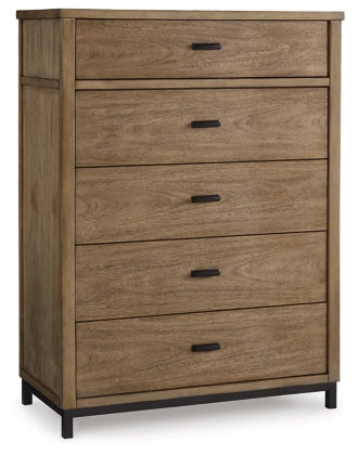 Tomtyn Five Drawer Chest;Light Brown