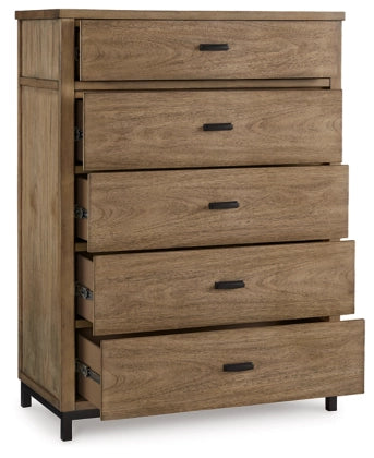 Tomtyn Five Drawer Chest;Light Brown