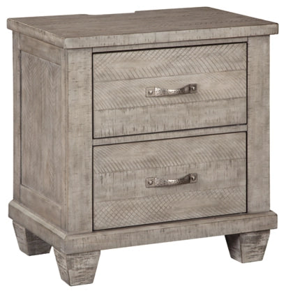 Naydell Two Drawer Night Stand;RUSTIC GRAY