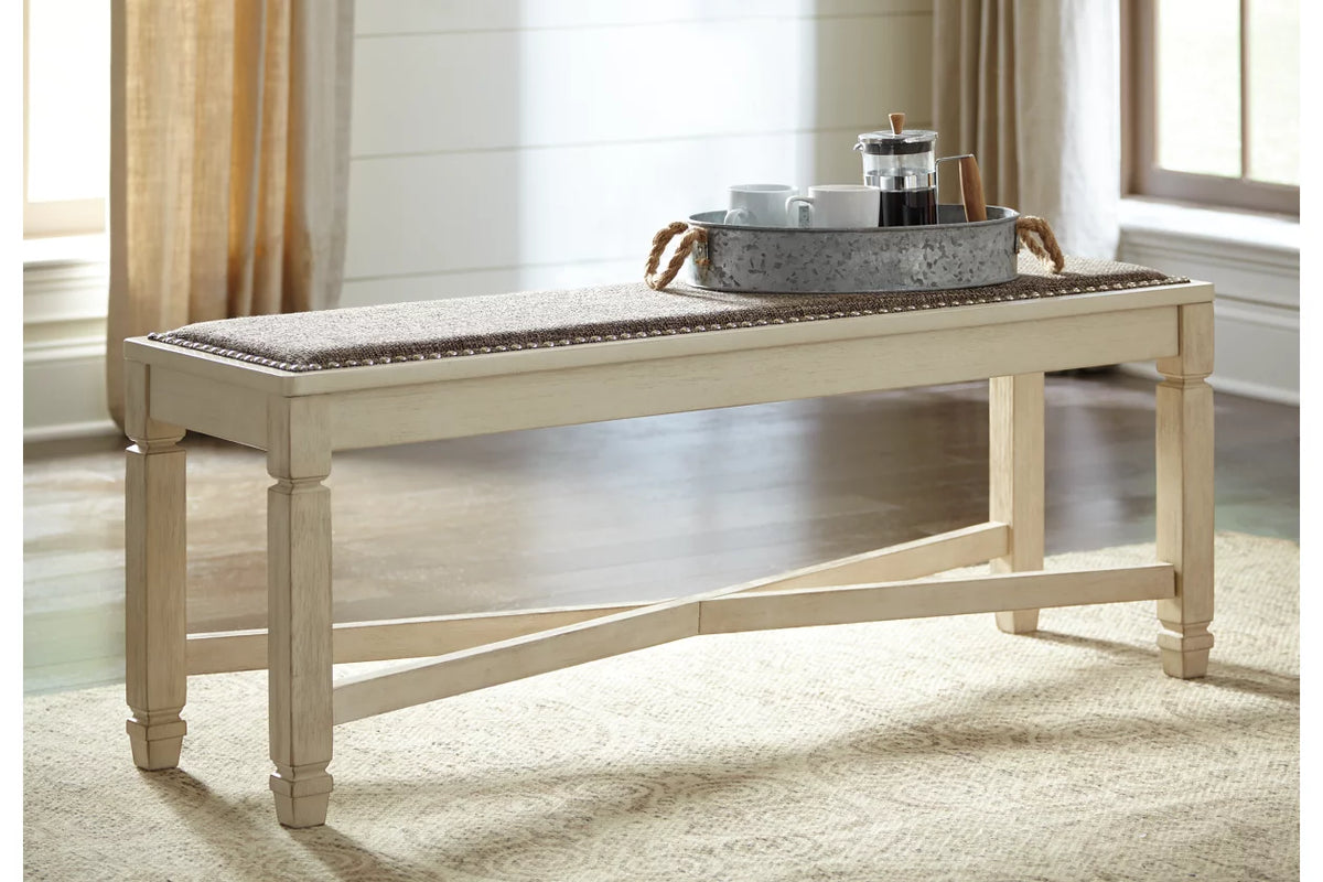 Bolanburg Dining Table and 4 Chairs and Bench;Two Tone