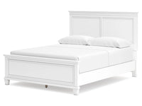 Fortman Queen Panel Bed;WHITE