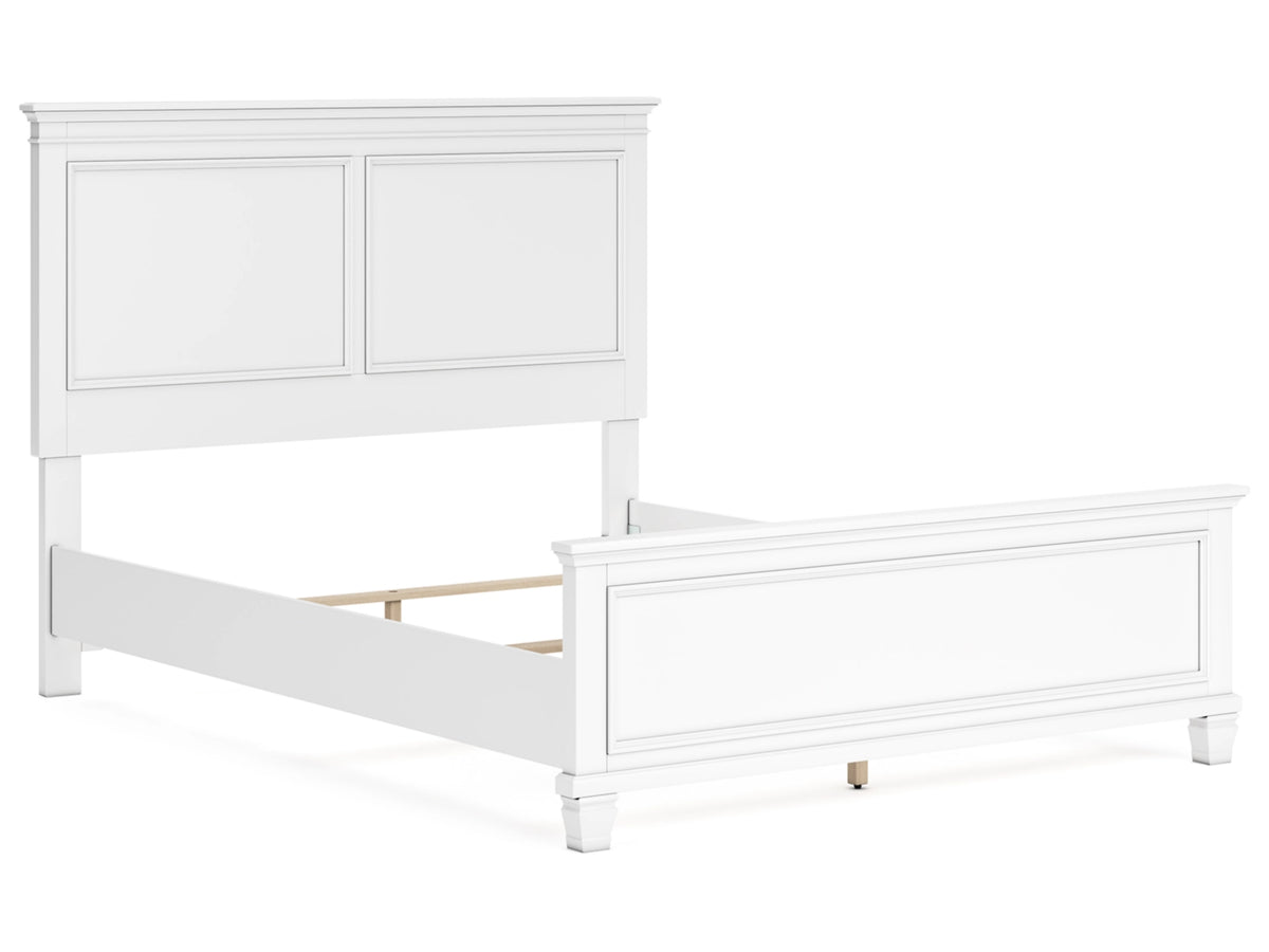 Fortman Queen Panel Bed;WHITE
