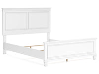 Fortman Queen Panel Bed;WHITE