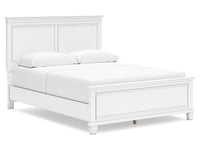 Fortman Queen Panel Bed;WHITE