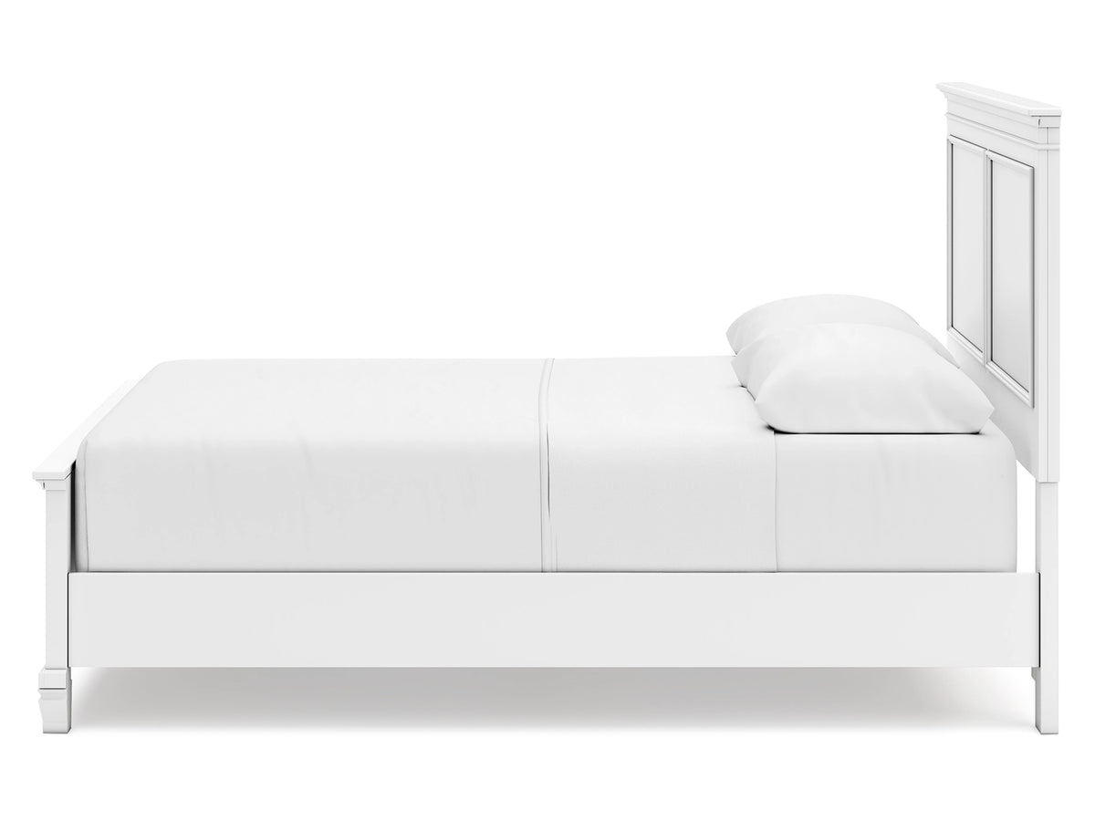 Fortman Queen Panel Bed;WHITE
