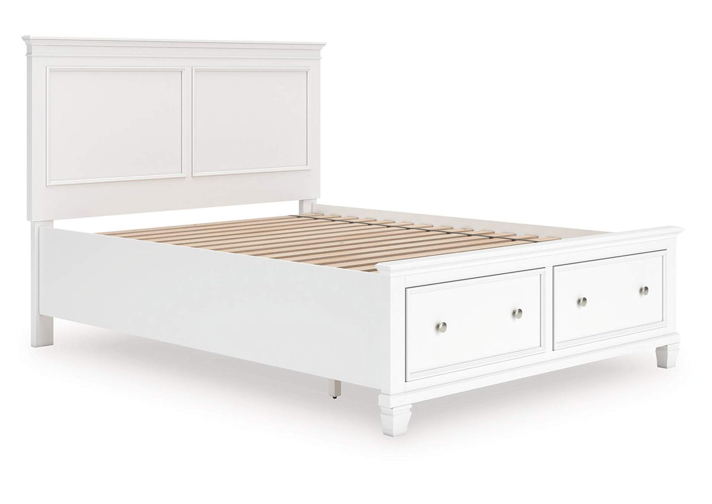 Fortman Queen Panel Storage Bed;White