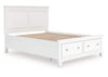 Fortman Queen Panel Storage Bed;White