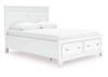Fortman Queen Panel Storage Bed;White