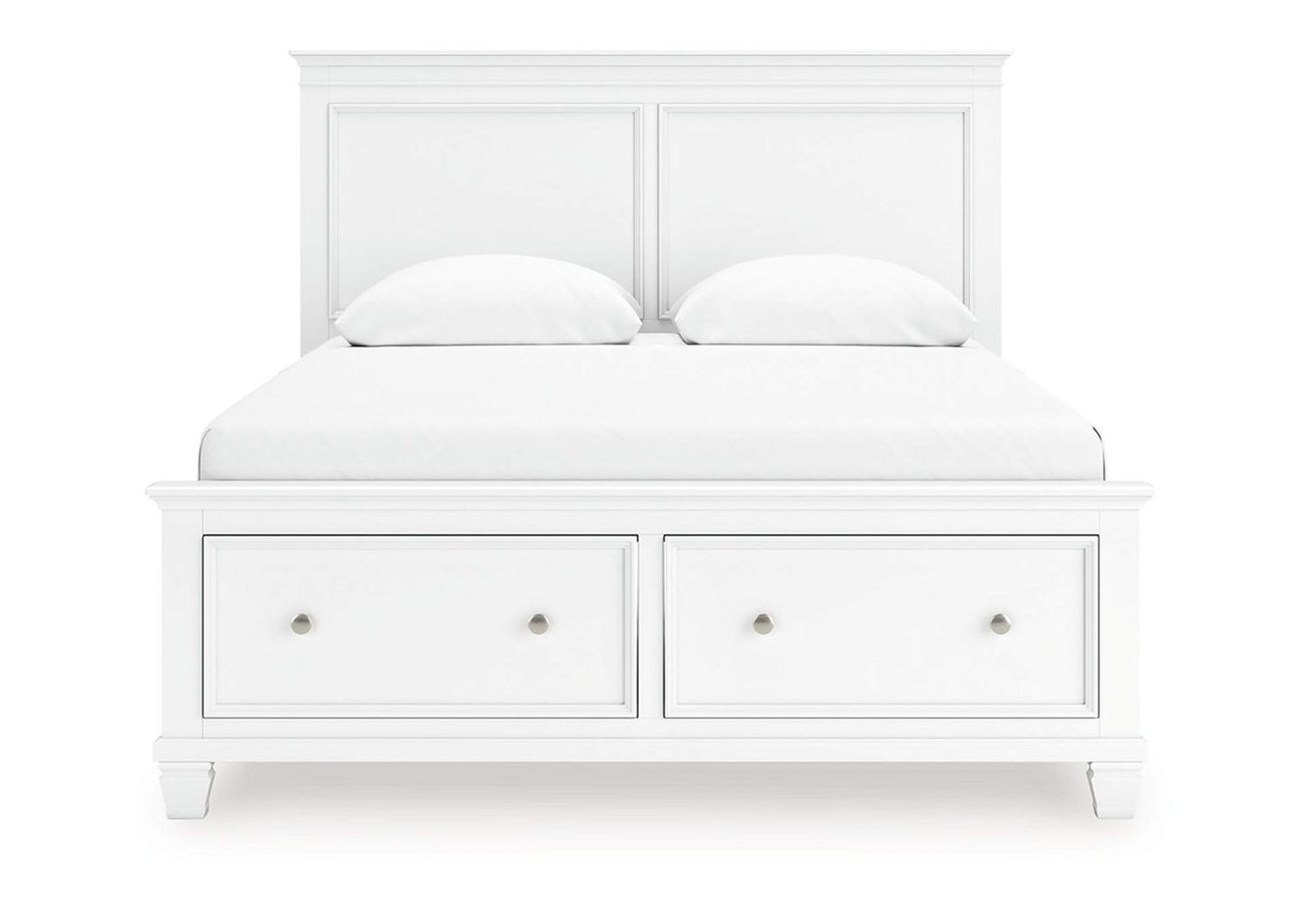 Fortman Queen Panel Storage Bed;White