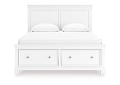 Fortman Queen Panel Storage Bed;White