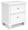 Fortman King Bed With Mirrored Dresser, Chest and Nightstand;White