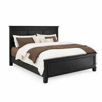 Lanolee King Panel Bed;Black