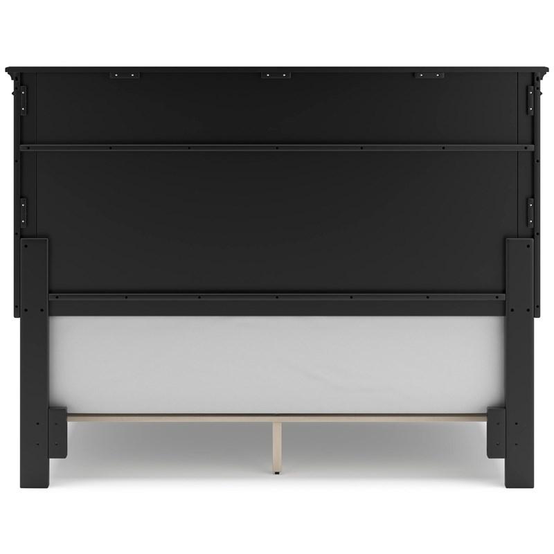 Lanolee King Panel Bed;Black