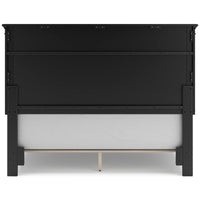 Lanolee King Panel Bed;Black