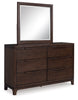 Korestone Queen Bed With Mirrored Dresser, Chest and Nightstand