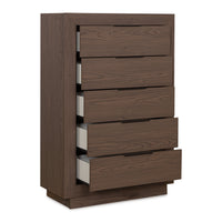 Frost Valley Five Drawer Chest;Brown