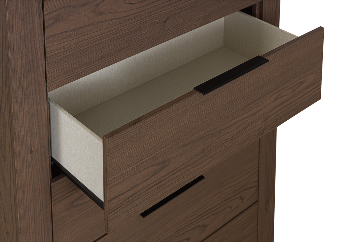 Frost Valley Five Drawer Chest;Brown