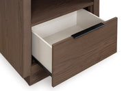 Frost Valley One Drawer Night Stand;Brown/White