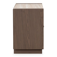 Frost Valley One Drawer Night Stand;Brown/White