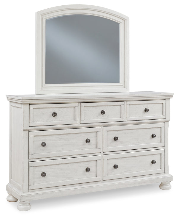 Robbinsdale Dresser and Mirror;Antique White