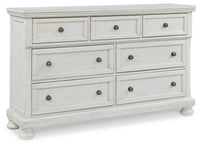 Robbinsdale Dresser and Mirror;Antique White