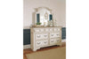Realyn Queen Bed with Mirrored Dresser and Nightstand