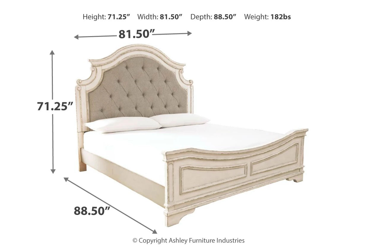 Realyn Queen Bed with Mirrored Dresser and Nightstand - Ashley Furniture - Brunei