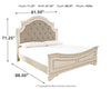Realyn King Bed with Mirrored Dresser and Nightstand