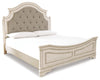 Realyn King Bed with Mirrored Dresser and Nightstand