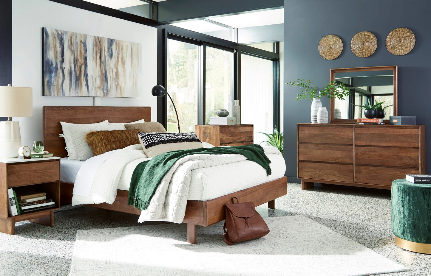 Isanti King Bedroom Set;Light Brown