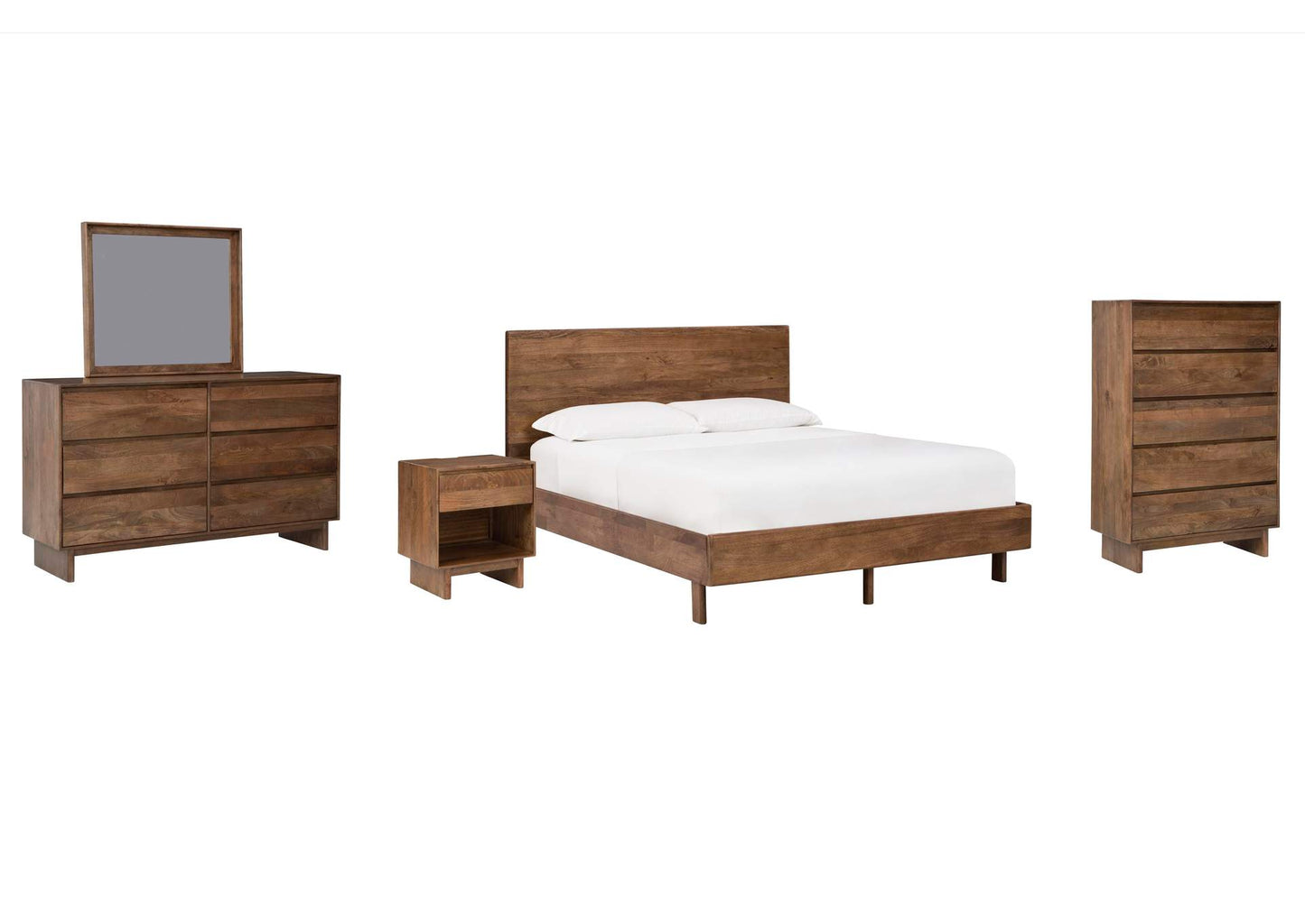 Isanti King Bedroom Set;Light Brown