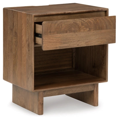 Isanti One Drawer Night Stand; Light Brown