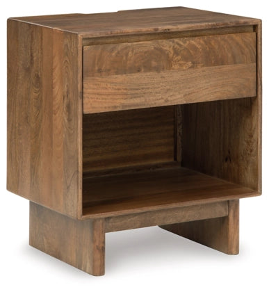 Isanti One Drawer Night Stand; Light Brown