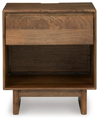 Isanti One Drawer Night Stand; Light Brown