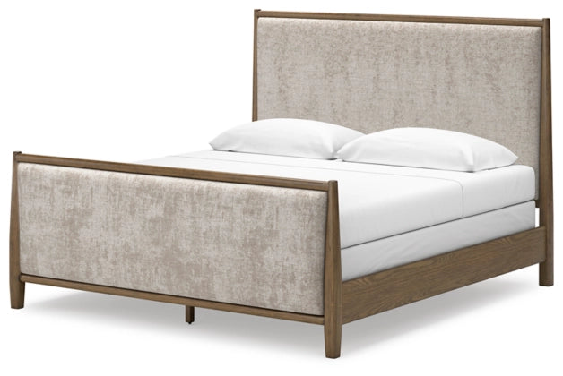 Roanhowe King Upholstered Bed;Brown