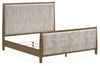 Roanhowe King Upholstered Bed;Brown