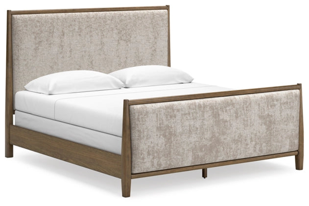 Roanhowe King Upholstered Bed;Brown