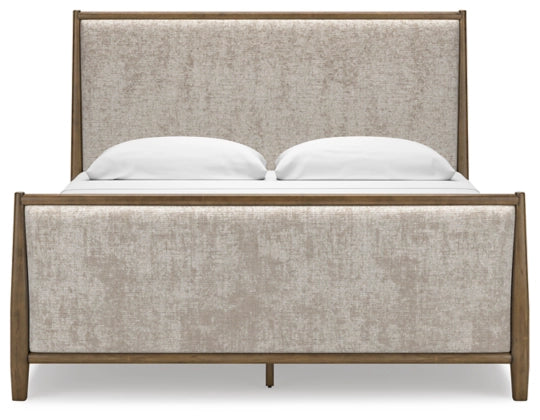 Roanhowe King Upholstered Bed;Brown