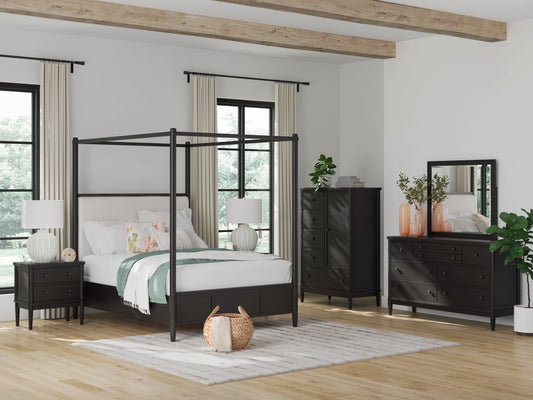 Portdown King Bedroom Set; Black