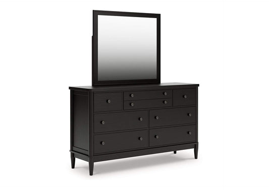 Portdown Dresser and Mirror; Black