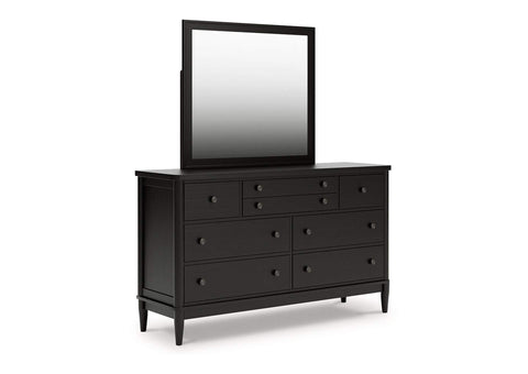 Portdown Dresser and Mirror; Black