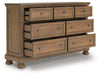 Vandenmore Dresser and Mirror;Medium Brown